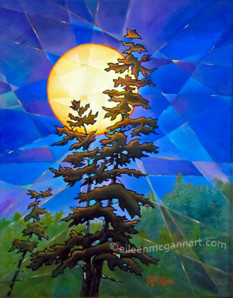 Ucluelet Moon painting